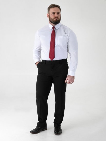 D555 Ted 4 Way Stretch Tailored Trouser Черно - Костюми - мъжки костюми големи размери