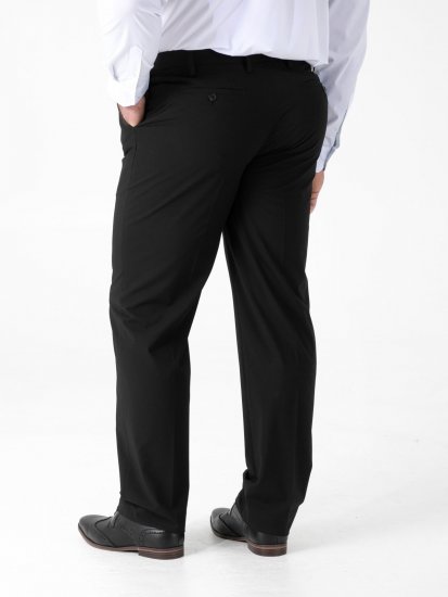 D555 Ted 4 Way Stretch Tailored Trouser Черно - Костюми - мъжки костюми големи размери