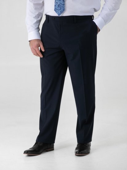 D555 Ted 4 Way Stretch Tailored Trouser Нейви - Костюми - мъжки костюми големи размери