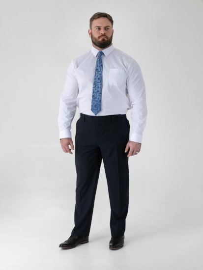 D555 Ted 4 Way Stretch Tailored Trouser Нейви - Костюми - мъжки костюми големи размери
