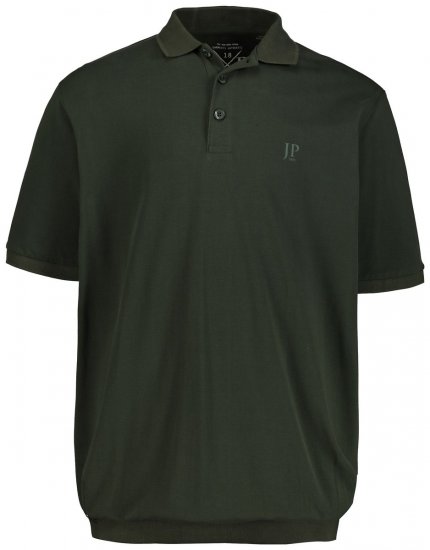 JP1880 712617 Поло тениска с кройка за корем Тъмно маслинено - Поло тениски - мъжки тениски с яка големи размери
