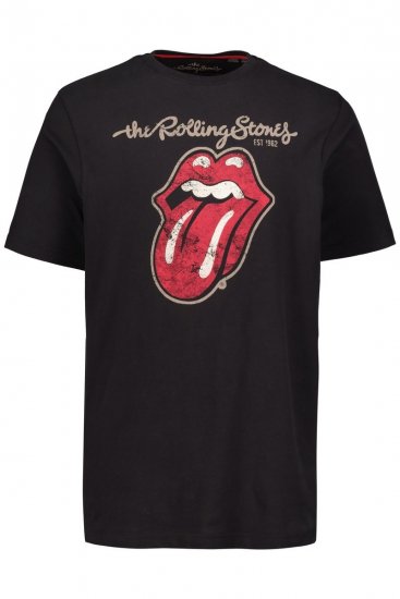 JP1880 Rolling Stones Graphic Band Comfort Fit T-Shirt Black - Тениски - мъжки тениски големи размери