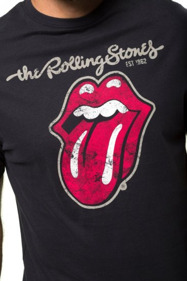 JP1880 Rolling Stones Graphic Band Comfort Fit T-Shirt Black - Тениски - мъжки тениски големи размери