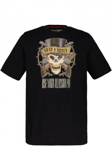 JP1880 Guns N’ Roses Skull Comfort Fit Band T-Shirt Black - Тениски - мъжки тениски големи размери