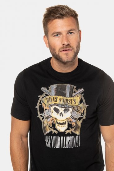 JP1880 Guns N’ Roses Skull Comfort Fit Band T-Shirt Black - Тениски - мъжки тениски големи размери