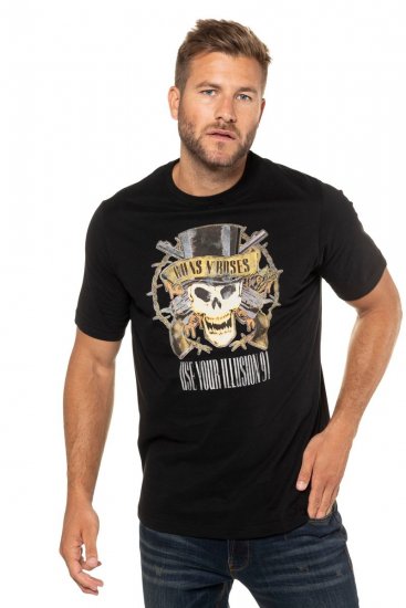 JP1880 Guns N’ Roses Skull Comfort Fit Band T-Shirt Black - Тениски - мъжки тениски големи размери