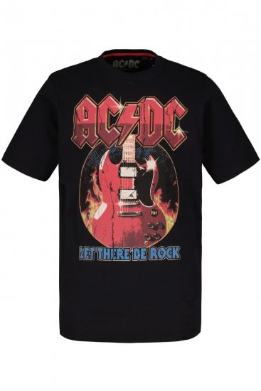 JP1880 ACDC - Let There Be Rock Vintage looking Band T-Shirt Black - Тениски - мъжки тениски големи размери