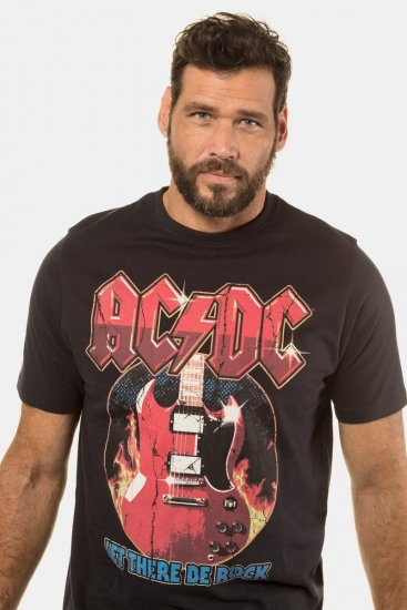 JP1880 ACDC - Let There Be Rock Vintage looking Band T-Shirt Black - Тениски - мъжки тениски големи размери