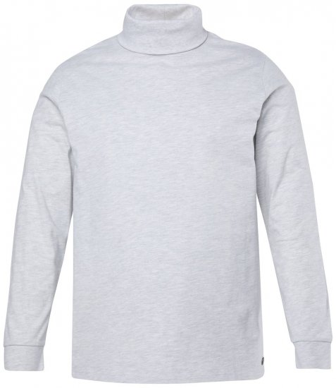 JP1880 723303 Блуза с поло яка и дълъг ръкав Натурален меланж TALL - TALL T-shirts - Тениски за високи мъже