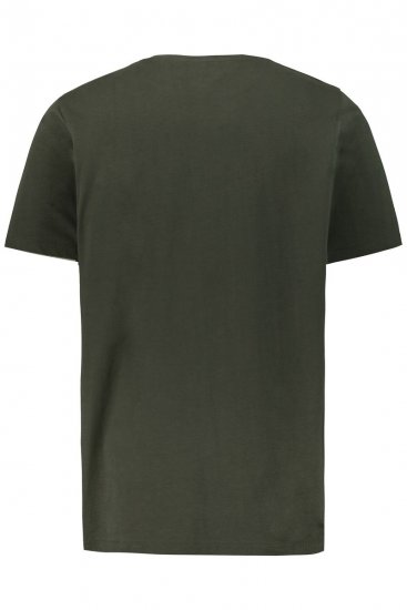 JP1880 726695 Тениска Henley Тъмно маслинено - Тениски - мъжки тениски големи размери