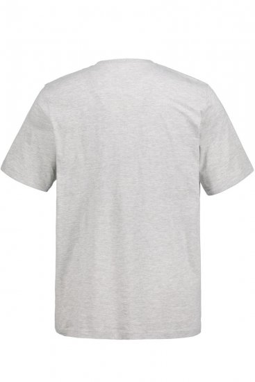 JP1880 726695 Тениска Henley Сиво меланж - Тениски - мъжки тениски големи размери