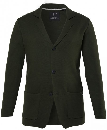 JP1880 Milano Flexnamic Плетено сако Тъмно маслинено - Костюми - мъжки костюми големи размери
