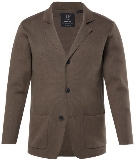 JP1880 Milano Flexnamic Плетено сако Каки кафяво - Костюми - мъжки костюми големи размери