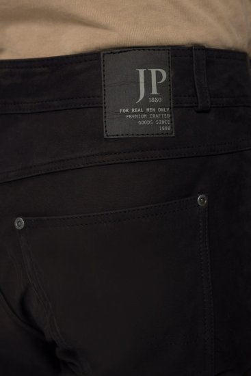 JP1880 Leather Pants Regular Fit Buffalo Nubuck Black - Дънки и панталони - мъжки Дънки и панталони големи размери