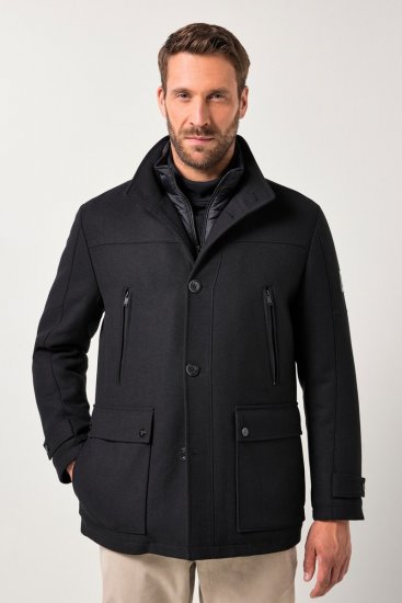 JP1880 Jacket Water-repellent Warm Black - Якета - мъжки якета големи размери