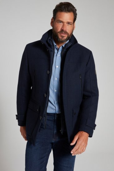 JP1880 Jacket Water-repellent Herringbone Insert Navy - Якета - мъжки якета големи размери