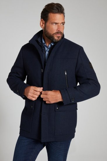 JP1880 Jacket Water-repellent Herringbone Insert Navy - Якета - мъжки якета големи размери