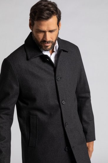 JP1880 Coat Wool Blend Water Repellent Dark Grey - Якета - мъжки якета големи размери
