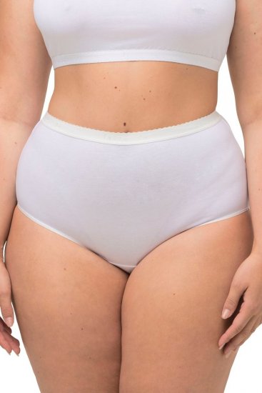 Ulla Popken 795269 Бикини с висока талия 3 бр. Бял - Бикини - 