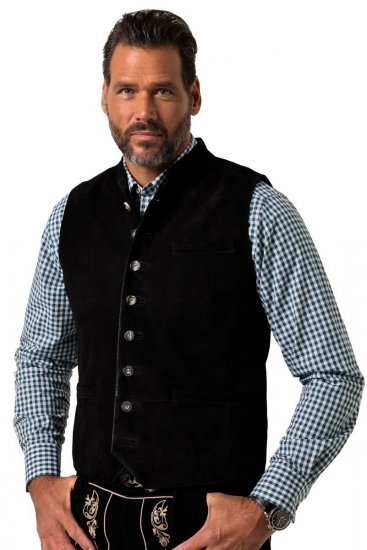 JP1880 Vest Goat Suede Traditional Black - Празнично облекло - Празнично облекло – За да празнувате стилно и удобно