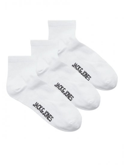 Jack & Jones Leon Тенис чорапи Бял 3-pack - Бельо & Бански шорти - Мъжко бельо големи размери