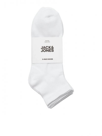 Jack & Jones Leon Тенис чорапи Бял 3-pack - Бельо & Бански шорти - Мъжко бельо големи размери