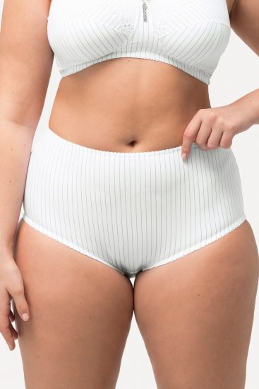 Ulla Popken 800279 Бикини на райе 2 бр. Бял - Бикини - 