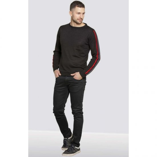 D555 Orlando Sweater Black - Суичъри & cуичъри с качулка - мъжки суичъри големи размери