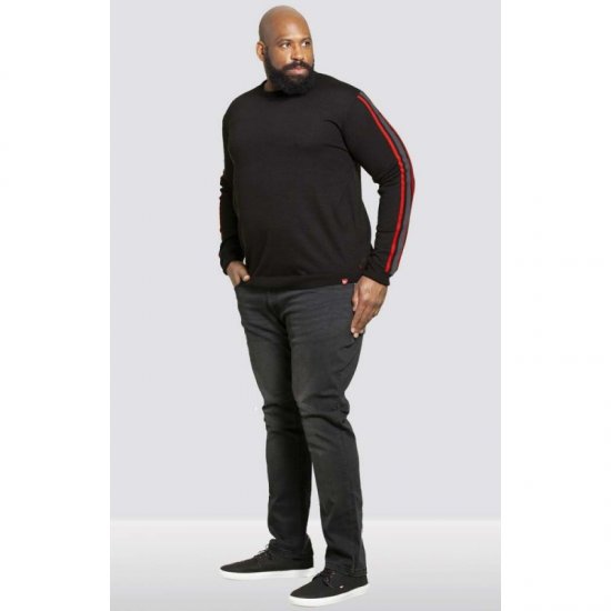 D555 Orlando Sweater Black - Суичъри & cуичъри с качулка - мъжки суичъри големи размери