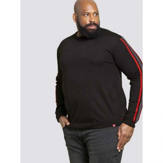 D555 Orlando Sweater Black - Суичъри & cуичъри с качулка - мъжки суичъри големи размери