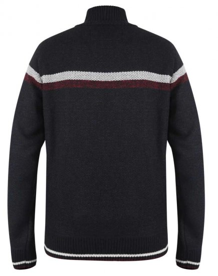 D555 Dennington Navy Jumper With Bonded Fleece Lining And Pocket - Суичъри & cуичъри с качулка - мъжки суичъри големи размери