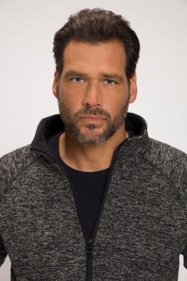 JAY-PI Knitted Fleece Jacket Gray - Якета - мъжки якета големи размери