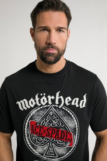 JP1880 Motörhead ACE Graphic Comfort Fit Band T-Shirt Black - Тениски - мъжки тениски големи размери