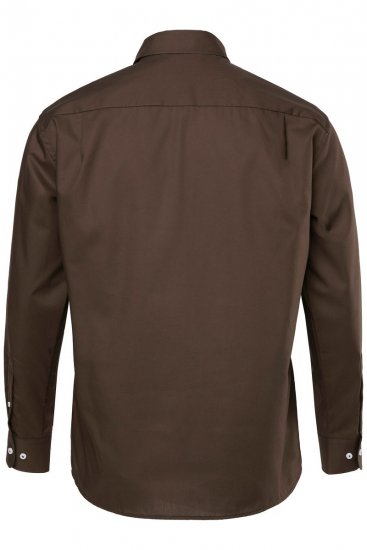 JP1880 Shirt Business Long Sleeve Brown - Ризи - мъжки ризи големи размери