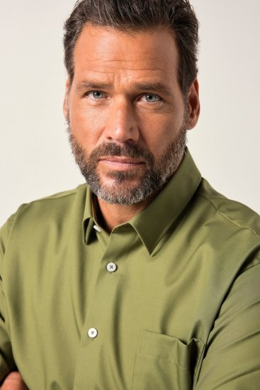 JP1880 Shirt Business Long Sleeve Green - Ризи - мъжки ризи големи размери