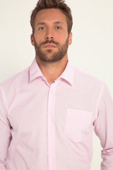 JP1880 Shirt Business Long Sleeve Pink - Ризи - мъжки ризи големи размери