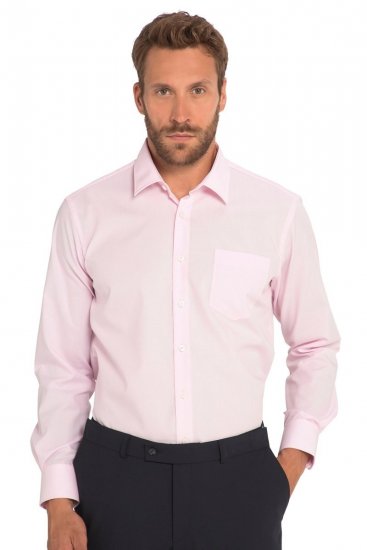 JP1880 Shirt Business Long Sleeve Pink - Ризи - мъжки ризи големи размери