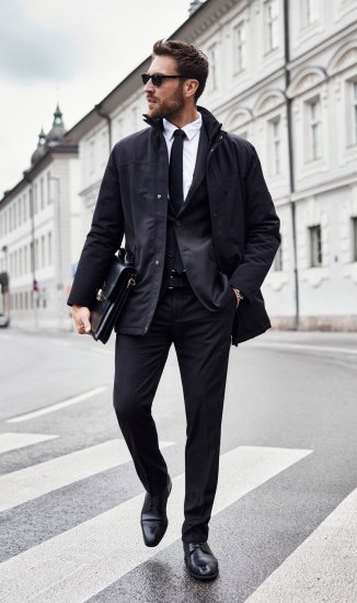 JP1880 Kelto Flexnamic Business Suit Black - Костюми - мъжки костюми големи размери