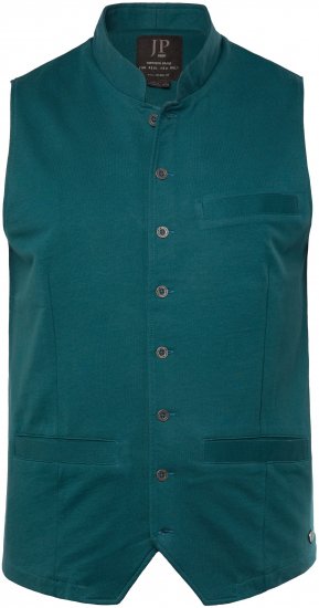 JP1880 Mottled Stretch Knit Stand-up Collar Vest Turquoise Blue - JP1880 - JP1880 Мъжки Дрехи Големи Размери