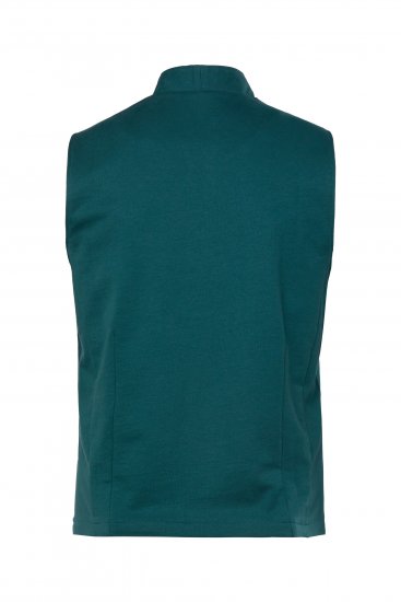 JP1880 Mottled Stretch Knit Stand-up Collar Vest Turquoise Blue - Trachten & Oktoberfest - Октоберфест облекло в големи размери (Trachten)