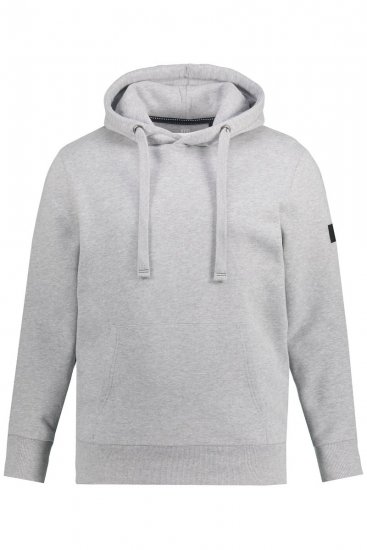 JAY-PI Hoodie with Soft Brushed Interior Grey - Суичъри & cуичъри с качулка - мъжки суичъри големи размери