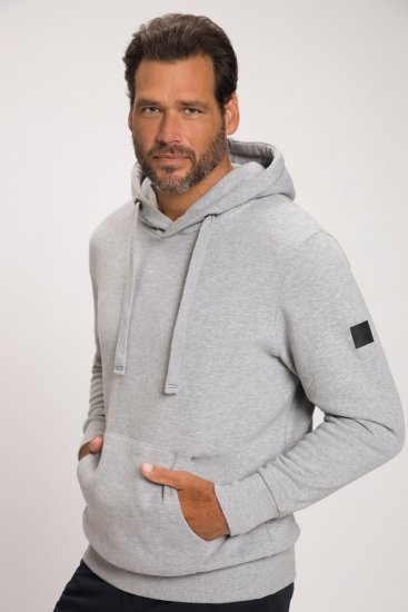 JAY-PI Hoodie with Soft Brushed Interior Grey - Суичъри & cуичъри с качулка - мъжки суичъри големи размери