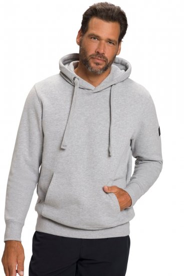 JAY-PI Hoodie with Soft Brushed Interior Grey - Суичъри & cуичъри с качулка - мъжки суичъри големи размери