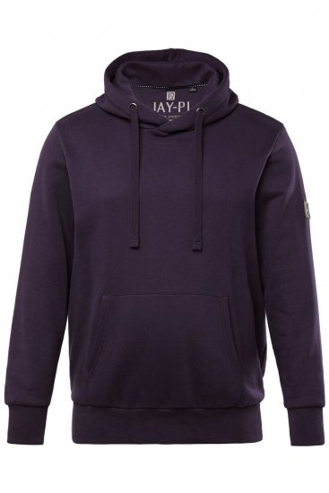 JAY-PI Hoodie with Soft Brushed Interior Purple - Суичъри & cуичъри с качулка - мъжки суичъри големи размери
