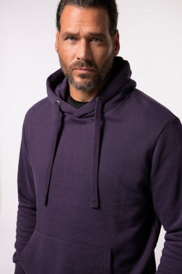JAY-PI Hoodie with Soft Brushed Interior Purple - Суичъри & cуичъри с качулка - мъжки суичъри големи размери