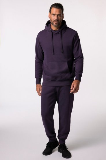 JAY-PI Hoodie with Soft Brushed Interior Purple - Суичъри & cуичъри с качулка - мъжки суичъри големи размери