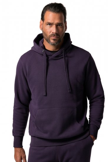 JAY-PI Hoodie with Soft Brushed Interior Purple - Суичъри & cуичъри с качулка - мъжки суичъри големи размери