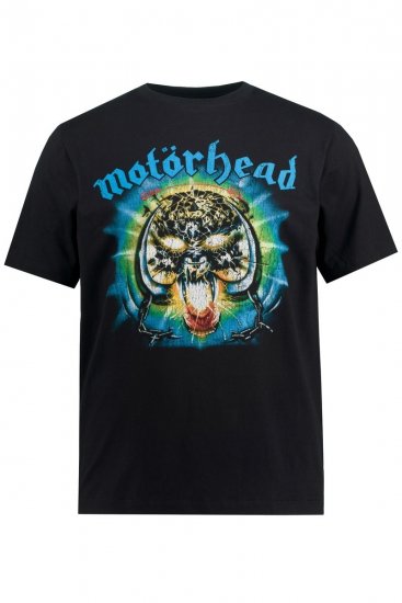 JP1880 Motörhead OVERKILL Theme Graphic Comfort Fit Band T-Shirt Black - Тениски - мъжки тениски големи размери