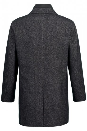JP1880 Coat Wool Blend Quilted Insert Black - Якета - мъжки якета големи размери