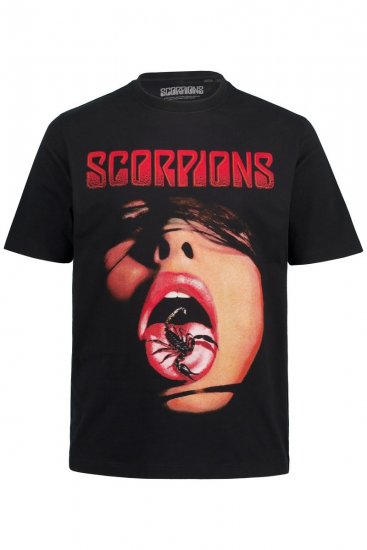 JP1880 Scorpions Graphic Comfort Fit Band T-Shirt Black - Тениски - мъжки тениски големи размери